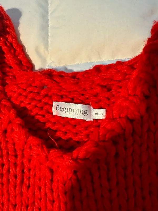 Beginning Boutique Red Sweater - Image 2