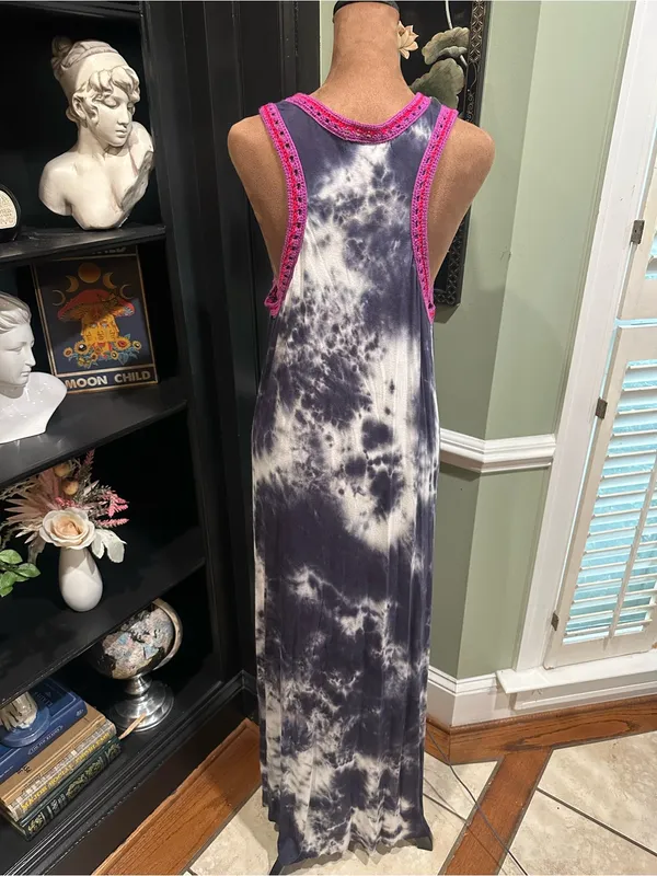 Natural Life Purple Tie‑Dye Crochet Trim Dress – Size Medium – NWT - Image 9