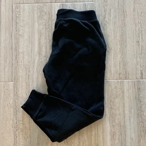 Fila black jogger | fleece cuffed sweatpants | size m - Image 3