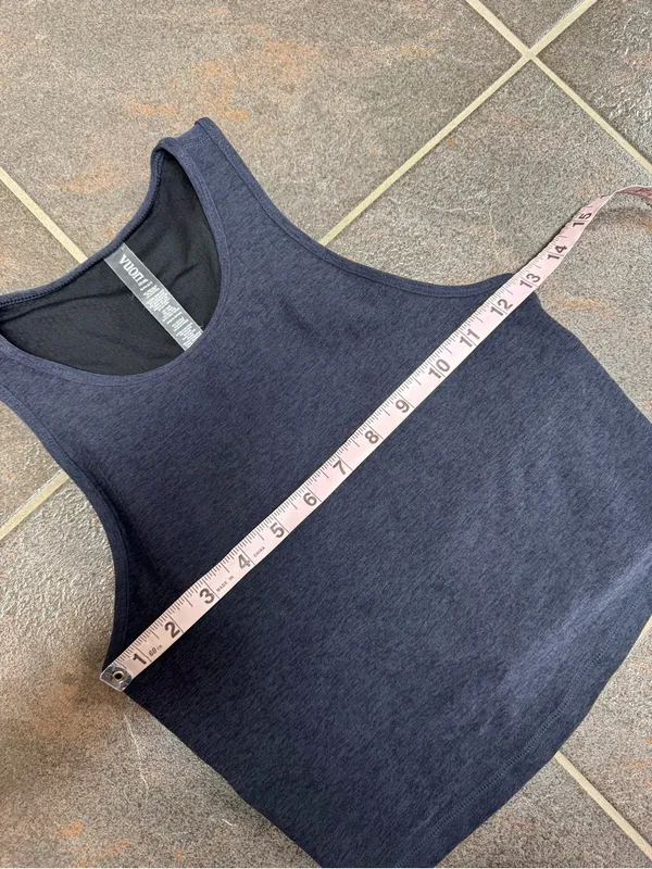 Vuori Womens Elevation Plyo Racerback Tank Top Midnight Heather Navy Blue Small - Image 9