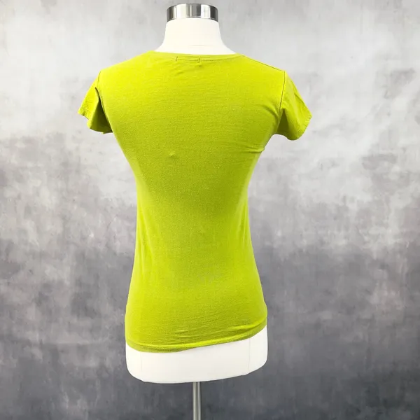 Vintage Abercrombie Baby Tee Women Small Green Stretch Indie 3D Moose Y2K‎ - Image 7
