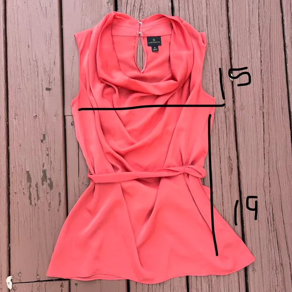 Worthington cowl neck coral tank S - Image 2