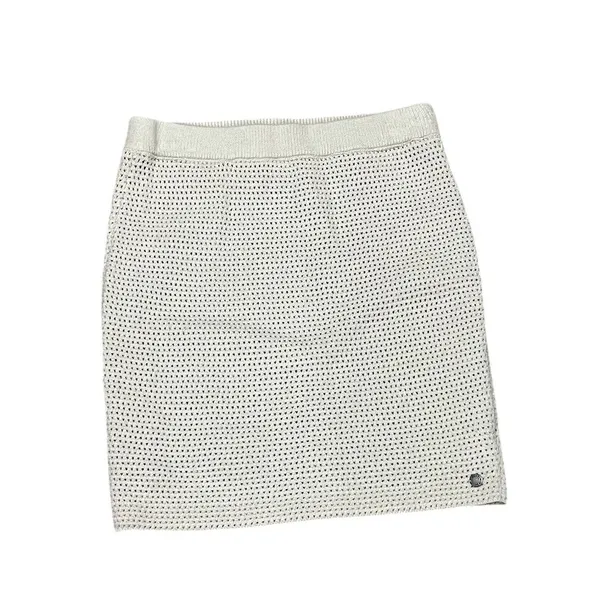 Roxy Women's Beige Crochet-Style Mini Skirt Size S Summer Casual - Image 5