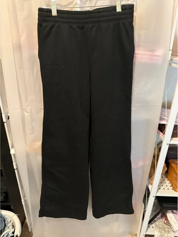Favorite Daughter Black Wide Leg Sweatpants XS - Image 3