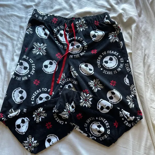 Disney NIGHTMARE BEFORE CHRISTMAS Fleece Lounge Pajama Sleep Pants Small Jack - Image 2