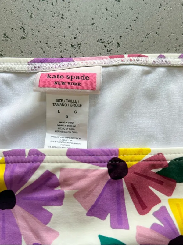kate spade Floral Print Women’s Bottoms in White, Purple, Pink, Yellow, Green - Image 2