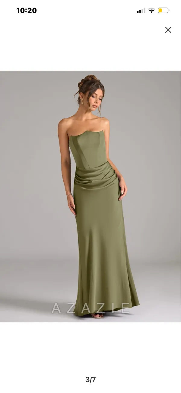 Azazie Bridesmaid Satin Chiffon - Image 2