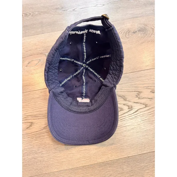 Vineyard Vines Women's Baseball Cap Hat Pink Whale Pink Logo‎ Navy Blue - Image 2