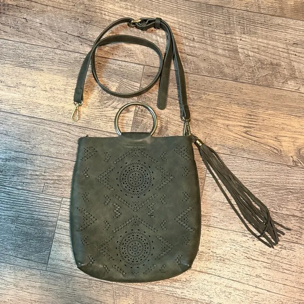 Anthropologie Olive Green Designer Bag - Image 4