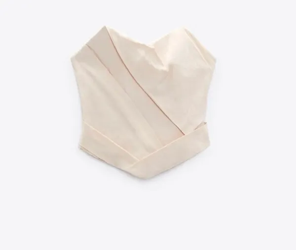 ZARA coord set sleeveless top midi skirt boho beige summer vacation party - Image 8
