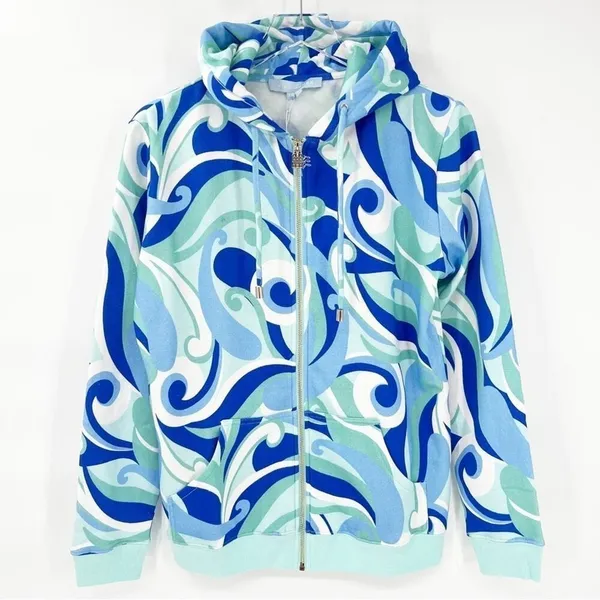 NWT Hill House The Allie Psychedelic‎ Hoodie Women's Size XS Colorful Loungewear - Image 2