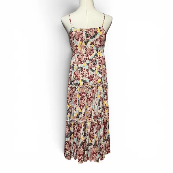 Abel the Label Sleeveless Maxi Dress Pink Blue Yellow Floral XS - Image 4