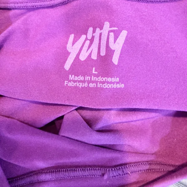 Yitty Long Sleeve Top L Magenta Purple Crew Neck Stretch Layering Tee - Image 4