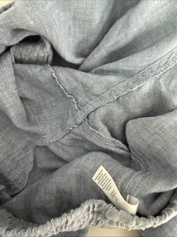 Athleta Light Blue Linen Drawstring Joggers Size 0 - Image 10