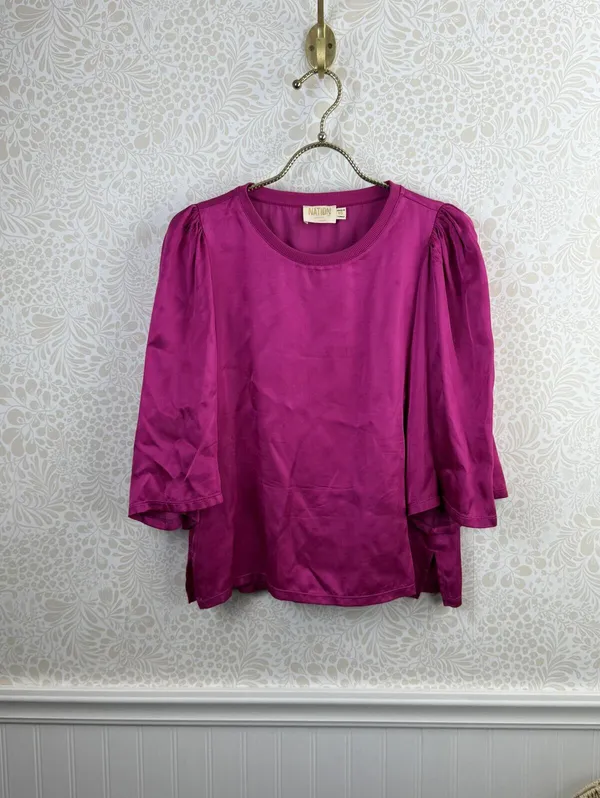 Nation LTD Miss Magenta Bell Sleeve Blouse - Size - XS - Image 8