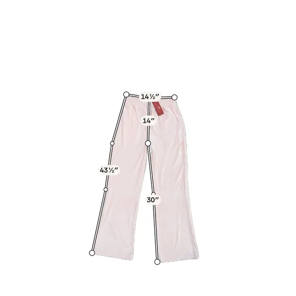 NWT Southern Marsh Courtney Corduroy Lounge Pants Pink Velour M Preppy - Image 4