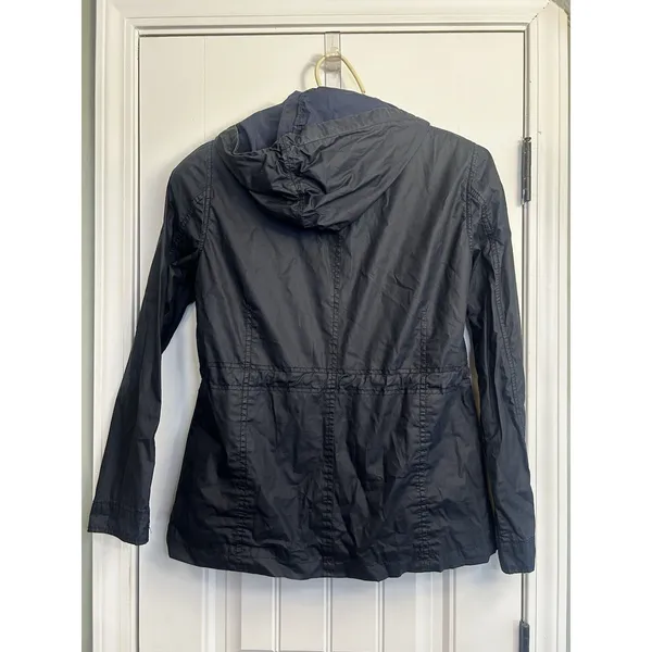 American Rag Navy Blue Women’s Size M Hooded UtilityRaincoat Jacket Lightweight - Image 7