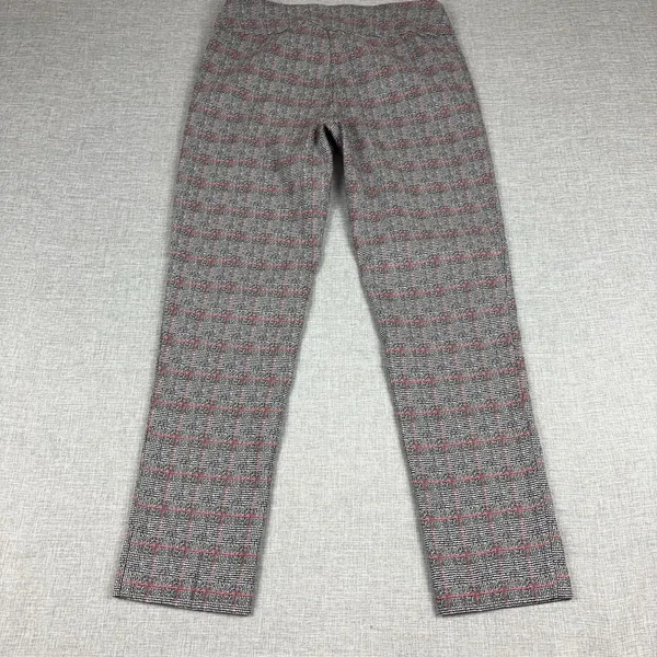 New Directions Pants Womens 12 Black Plaid Ponte Dress Pull On Elastic Stretch - Image 3