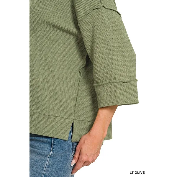 Zenana Double Knit 3/4 Sleeve Top - Large‎ - Image 4