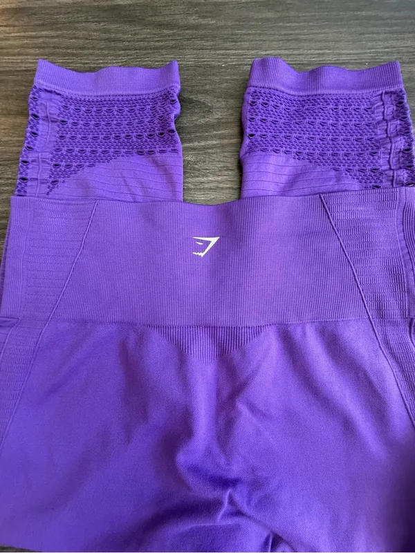 Gymshark Vivid Purple Women’s Seamless Leggings - Image 2