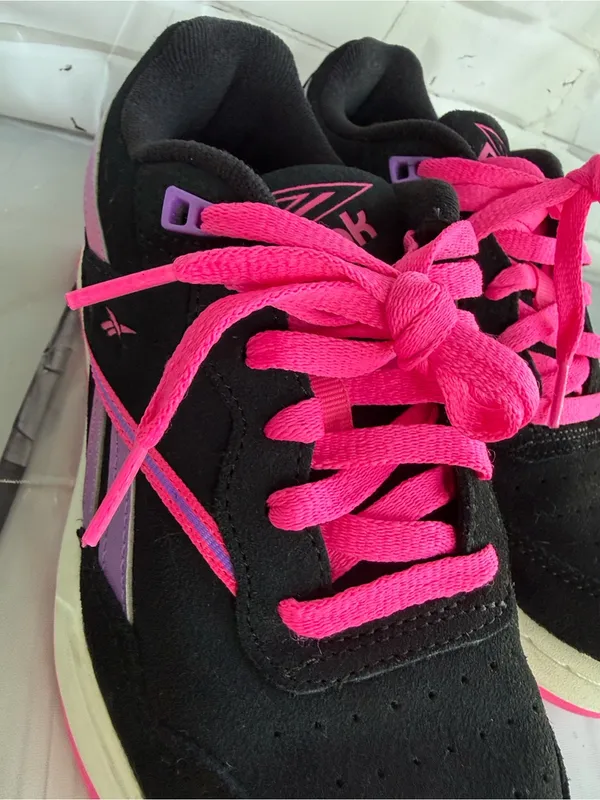 Reebok x Barbie BB 4000 II Women's Black Suede Sneakers - Image 6
