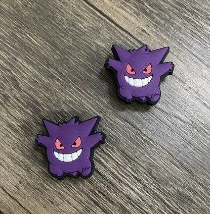 Pokemon Gengar Japanese Anime Video Game Charm For Crocs Shoe Charms - 2 Pieces - Image 2