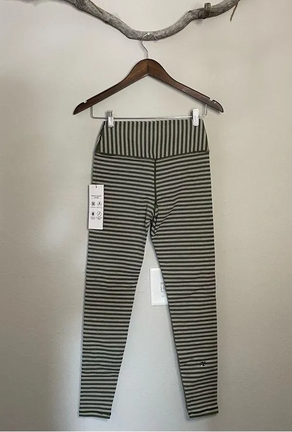 Glyder Sultry Legging in Moss & Oatmilk Stripe - Image 6
