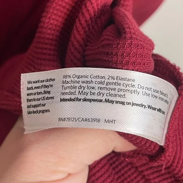 Eileen Fisher Cozy Organic Cotton Waffle Knit Tank Dress Burgundy L Minimalist - Image 4