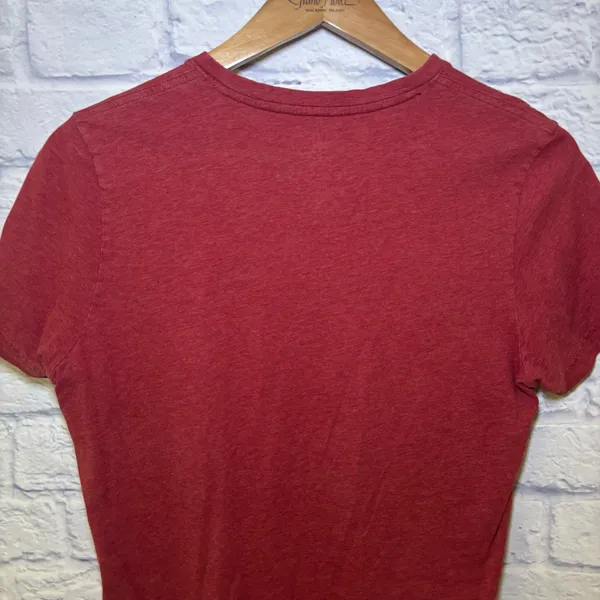 Psycho Bunny Men's X-Small Tee Shirt V-Neck Red Pima Cotton Classic Size 3 - Image 8