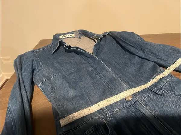 GREY LAB Blue Denim Wide-Leg Jumpsuit - Image 4
