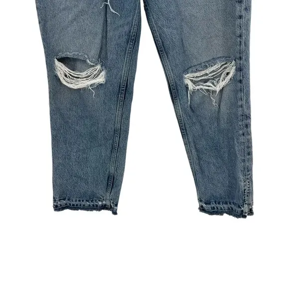 Free‎ People Lita Light Wash Distressed High-Waisted Slim Leg Jeans Size 28 - Image 8