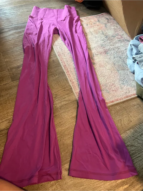 Aerie real me extra bootcut Vibrant Purple Flared Leggings - Image 5