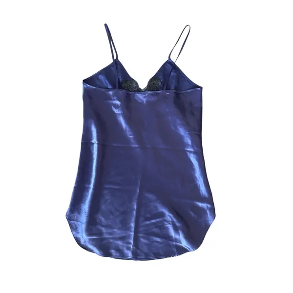 Cinema Etoile Womens Purple Floral Lace Slip Dress‎ Lingerie Satin Silky Vintage - Image 4