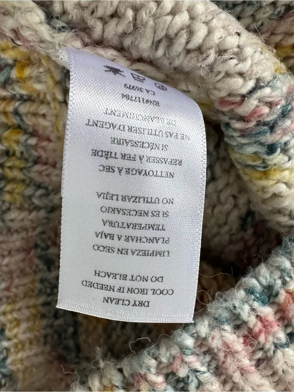 Rails Sybil White Space Dye Sweater - Small - Image 9