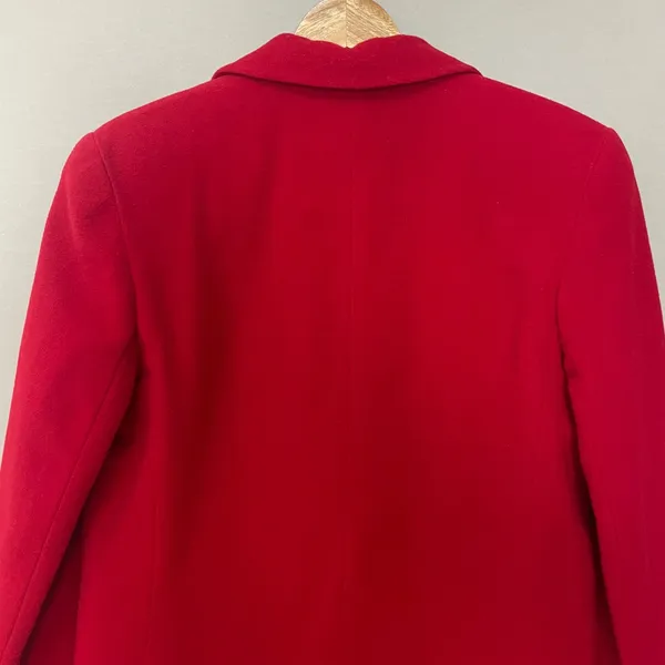 Vintage Saks Fifth Avenue Wool Blazer Nylon Cashmere Red Folio‎ Collection Women - Image 5
