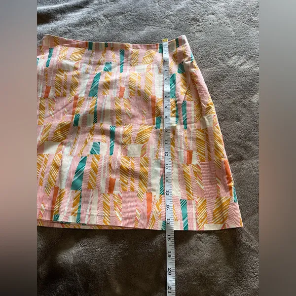 JUNE & HUDSON Boho Unique Fit & Flare Colorful Geo Skirt Sz Small EUC - Image 6