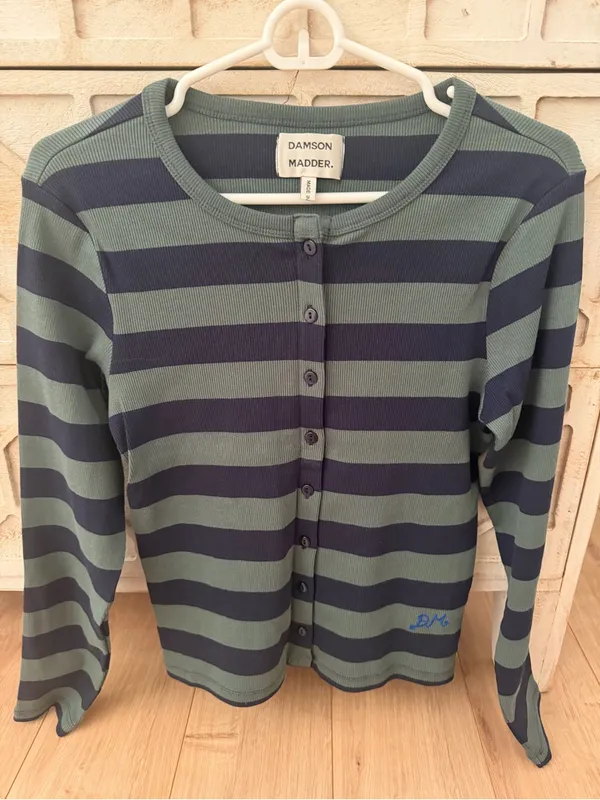 Damson Madder Sybil Stripe Cardigan Size 8 - Image 6