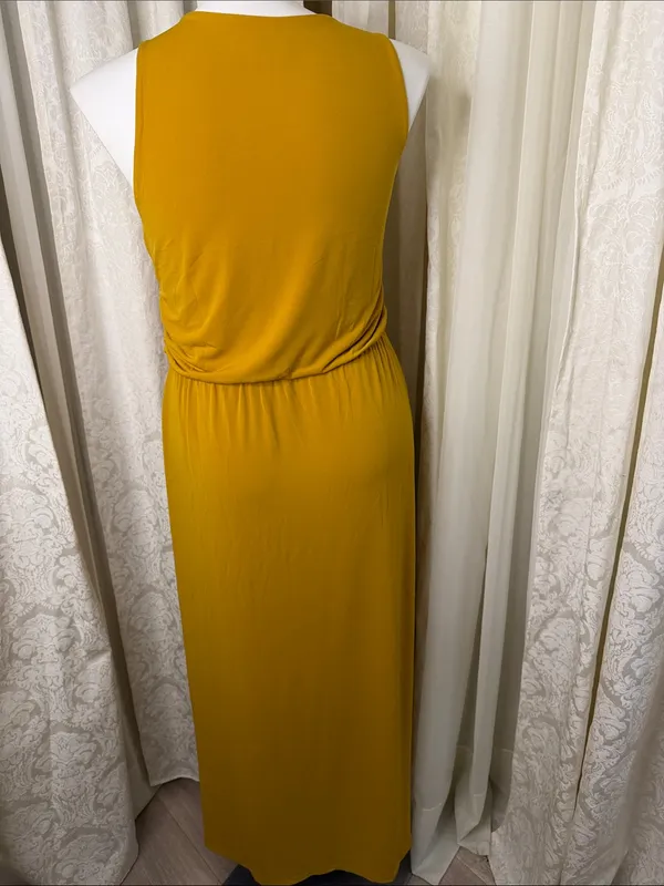 Ann Taylor Factory Mustard Sleeveless Maxi Dress - Image 5