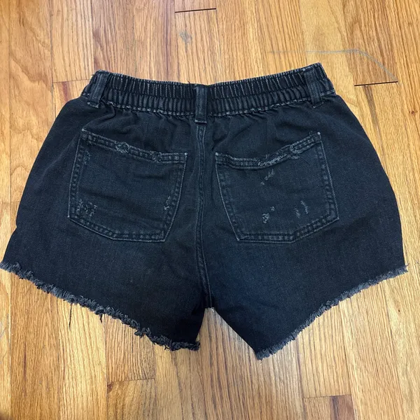 Black Aerie Jean Shorts Distressed - Image 2