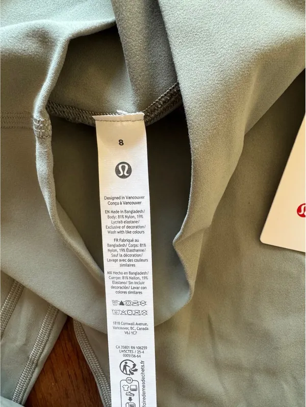 Lululemon Align High Rise 28” Willow Leaf Size 8 NWT - Image 6