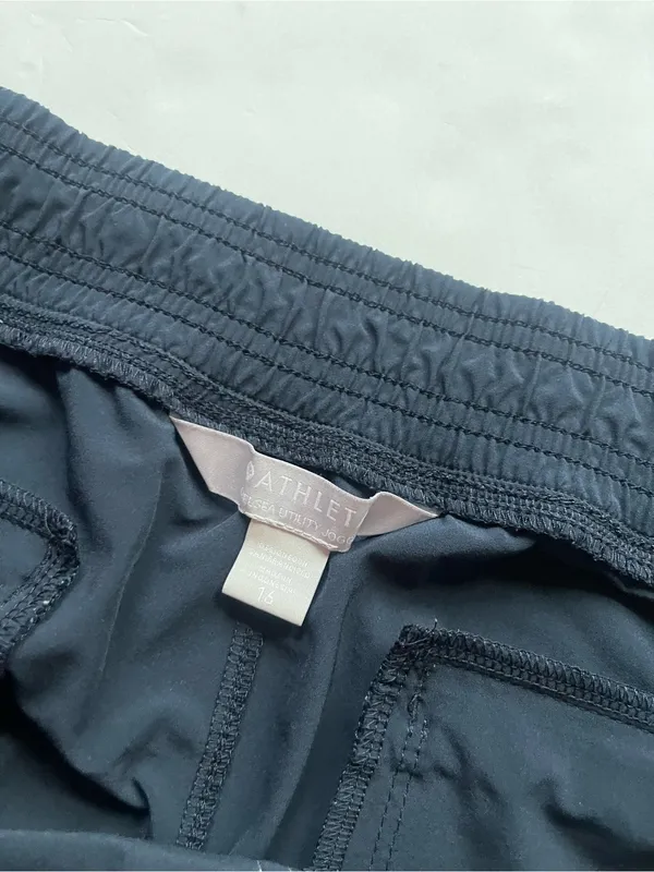Athleta Dark Blue Jogger Track Pants with Contrast Stitching Size 16 - Image 3
