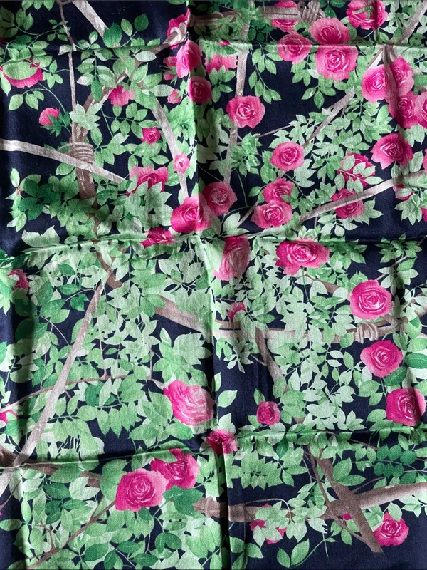 Nina Ricci Floral Handkerchief Bandana Neckerchief Scarf Silk? - Image 6