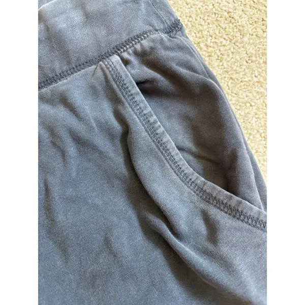 L.L.Bean Lounge Pants Large Navy Blue Wide Leg Drawstring Sweatpants - Image 5