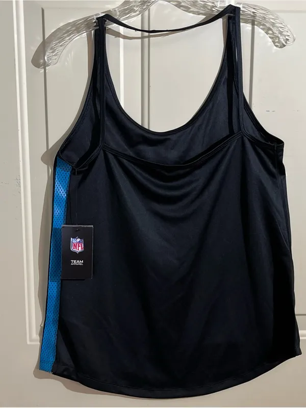 Nike Black & Blue Carolina Panthers Women's Tank Top - Image 2
