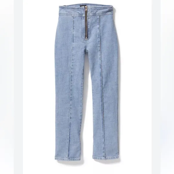 BDG Zip-Front Cropped Kick Flare Jeans - Image 7