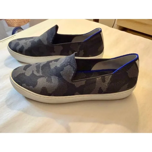 Rothy’s The Original Slip on Sneaker in Camo Grey Black Size 10 - Image 6