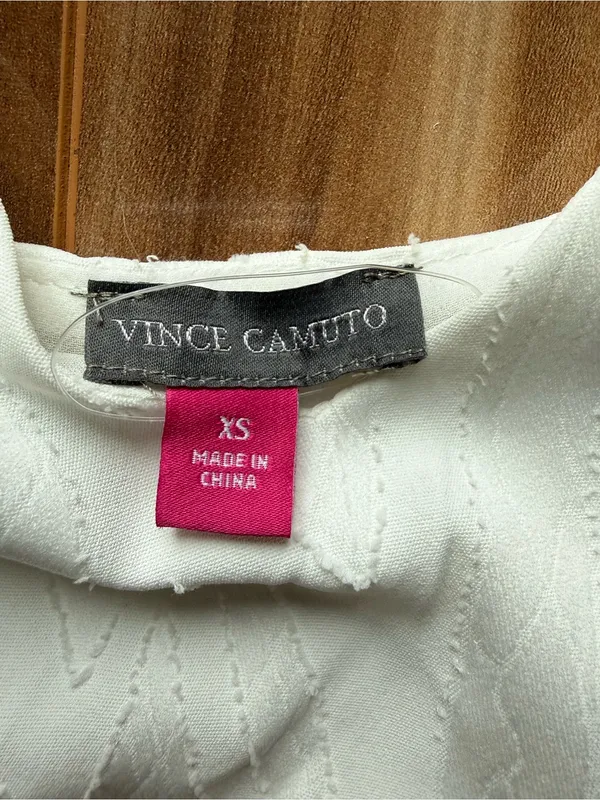 NWT Vince Camuto White Textured Maxi Dress - size XS - Image 7