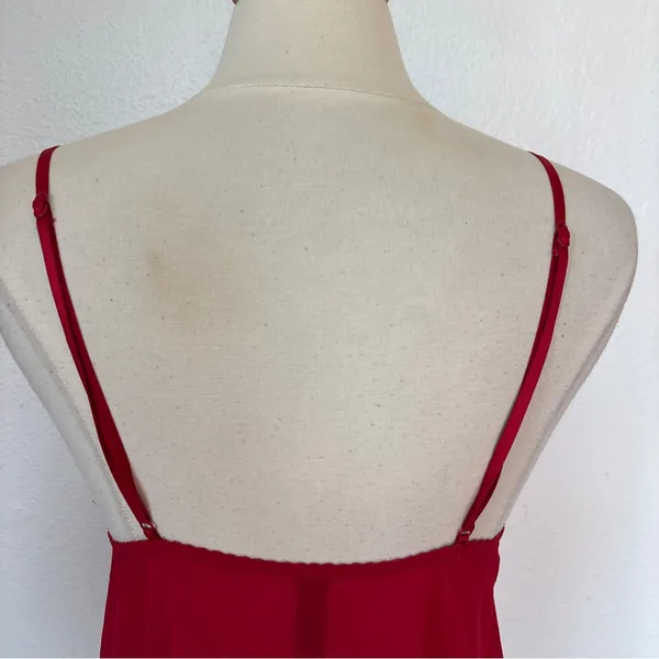Ambrielle Solid Red Lace Chemise Size L - Image 5