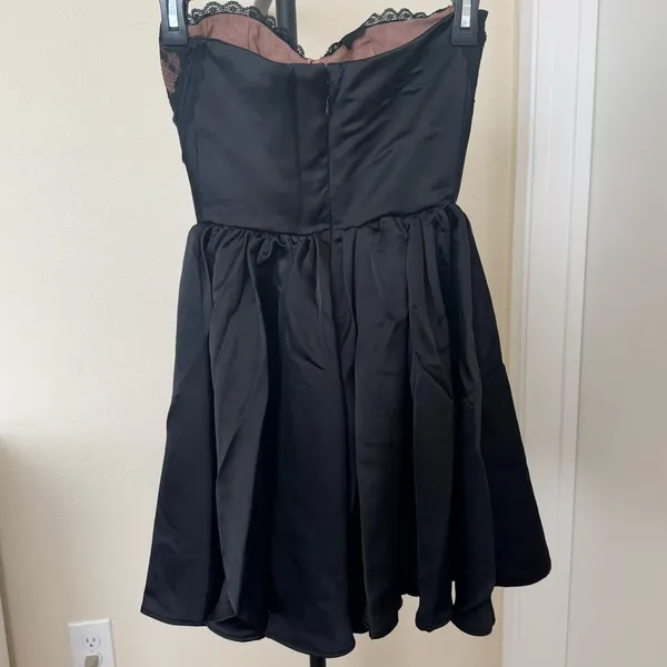 HOUSE OF CB ‘Jadore’ Black Lace and Satin Strapless Mini Dress NWOT size‎ XS - Image 5