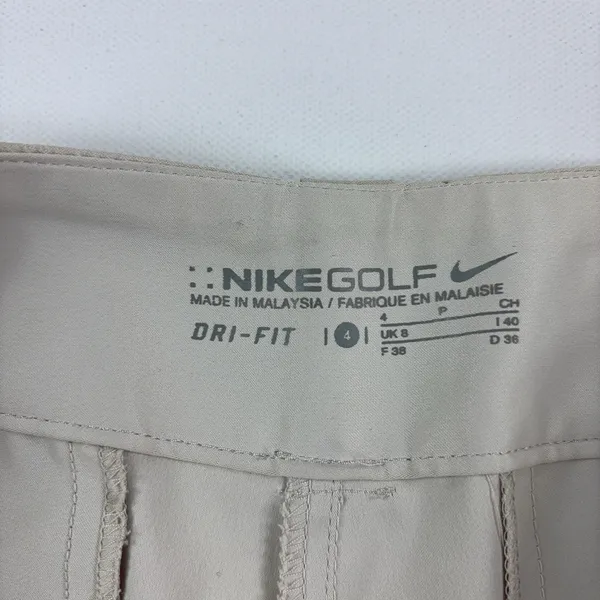 Nike Golf Shorts Womens 4 Beige Bermuda Dri-FIT Performance Stretch Casual - Image 4